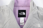 Youth Women's The North Face Embroidered Pink & Grey Zip Up Jacket - ThriftedThreads.com